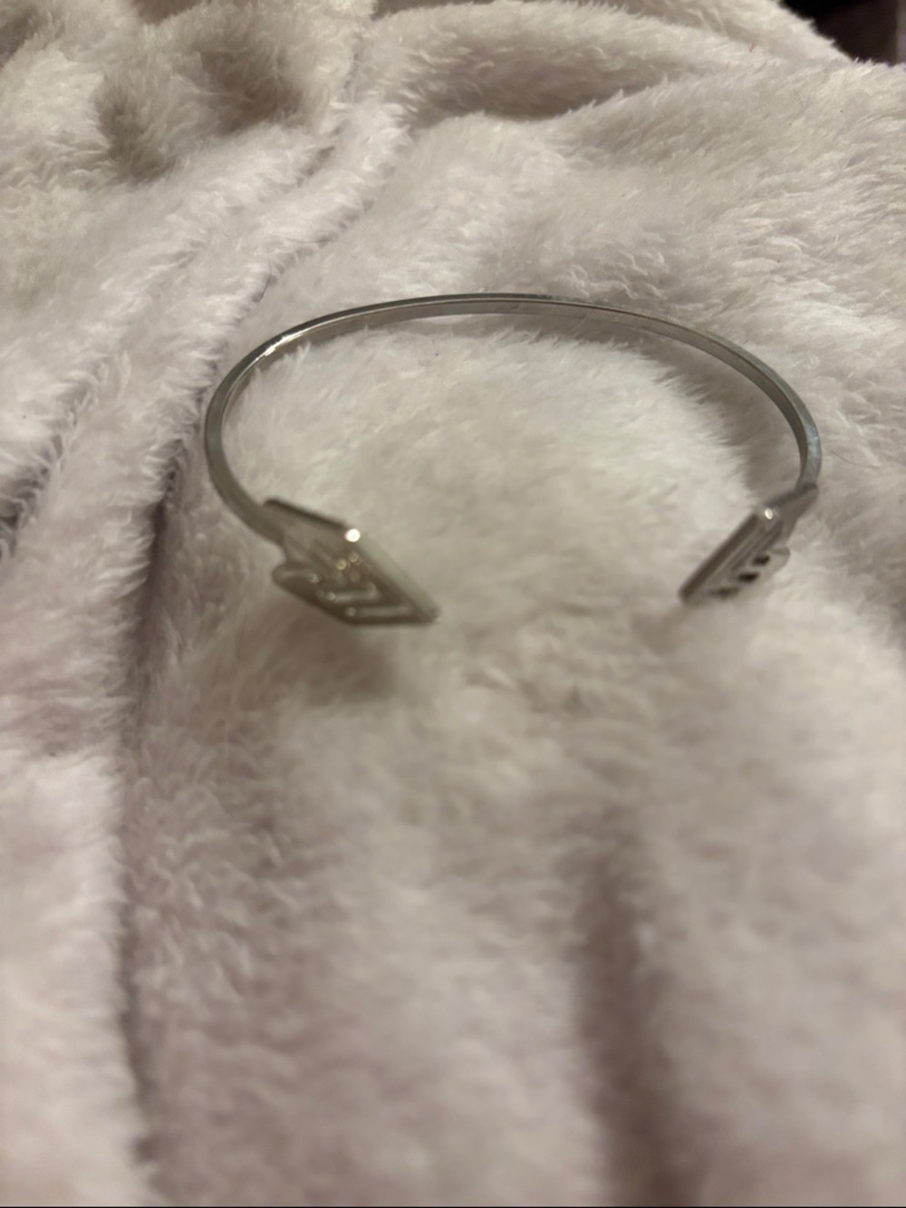 Plunder Silver Arrow Tip Open Cuff Bracelet